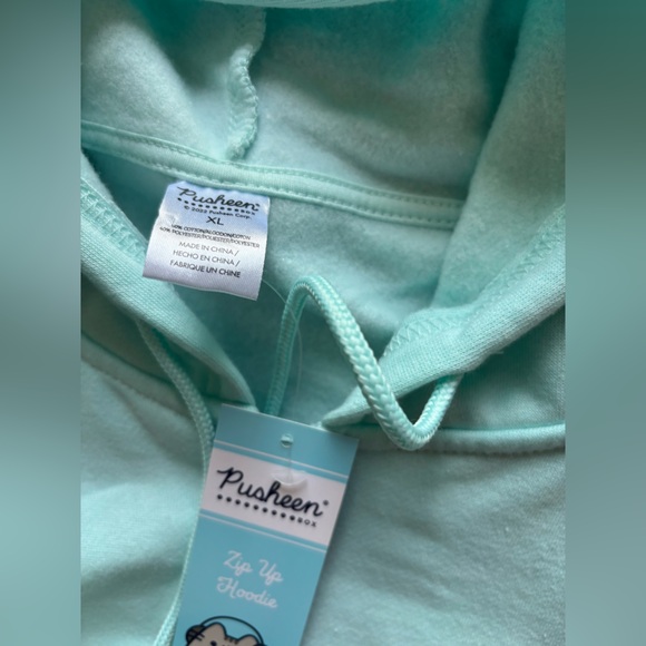 Pusheen XL Mint Green Hoodie with Colorful Accents - Picture 3 of 10